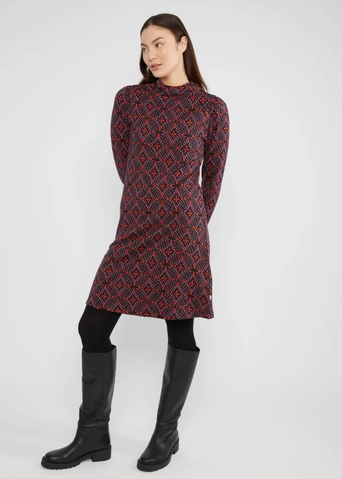 Blutsgeschwister Jumper Dress Cosy Zen Tangle Black Women Dresses