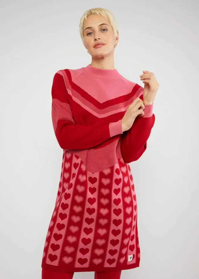 Blutsgeschwister Jumper Dress Scandi Woods Red Women Dresses