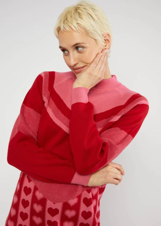 Blutsgeschwister Jumper Dress Scandi Woods Red Women Dresses