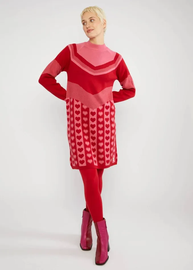 Blutsgeschwister Jumper Dress Scandi Woods Red Women Dresses