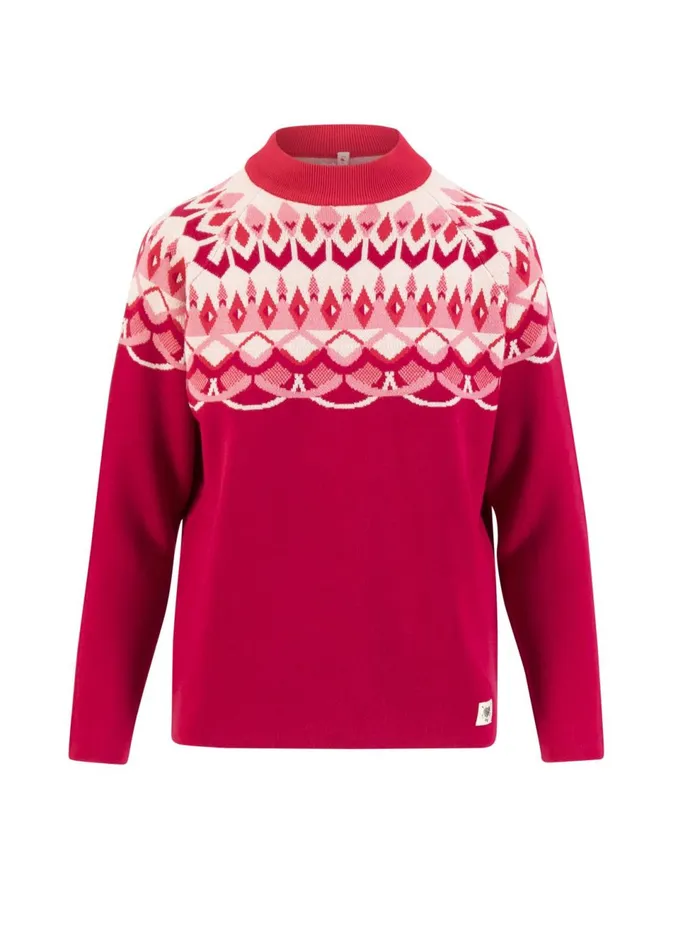 Blutsgeschwister Knitted Jumper Cold Day Warm Heart Red Women Knitted Jumpers