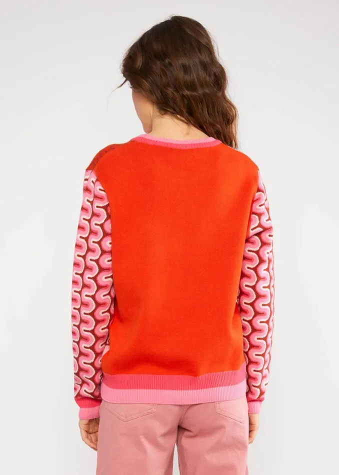 Blutsgeschwister Knitted Jumper Cosy Storyteller Orange Women Knitted Jumpers