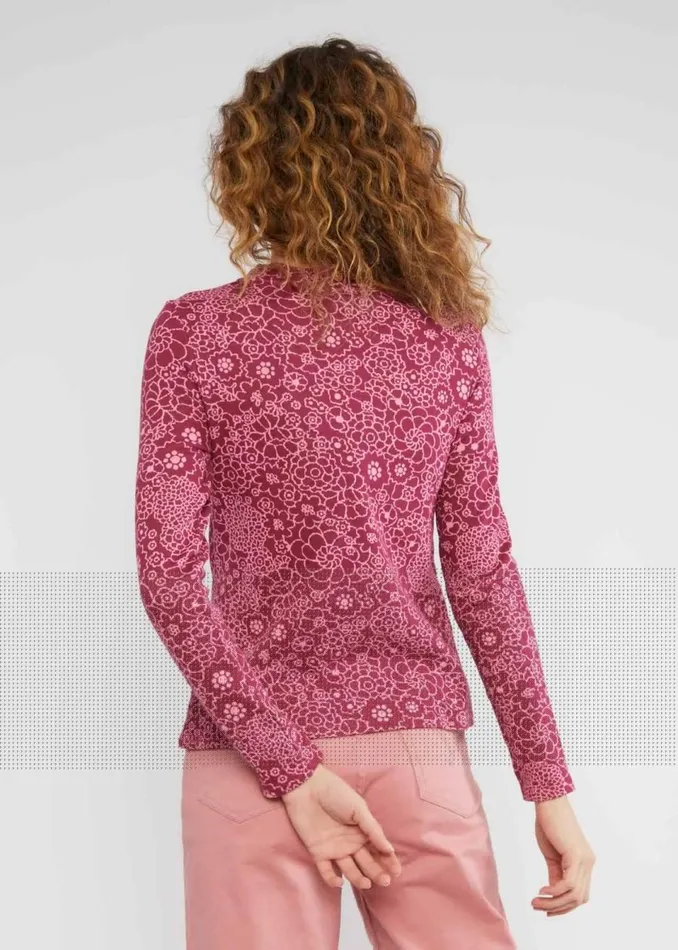 Blutsgeschwister Knitted Top Safe And Warm Turtle Pink Women Tops