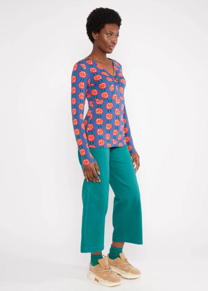 Blutsgeschwister Longsleeve Honest Heart Blue Women Tops