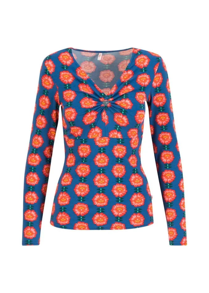 Blutsgeschwister Longsleeve Honest Heart Blue Women Tops
