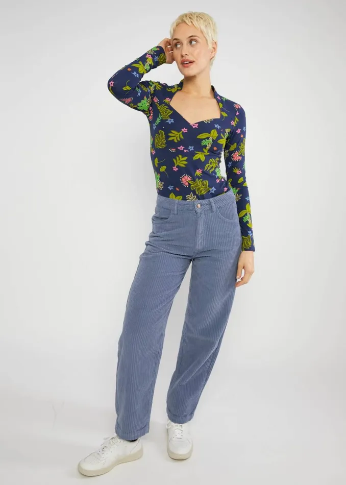 Blutsgeschwister Longsleeve Miraculous Power Blue Women Tops