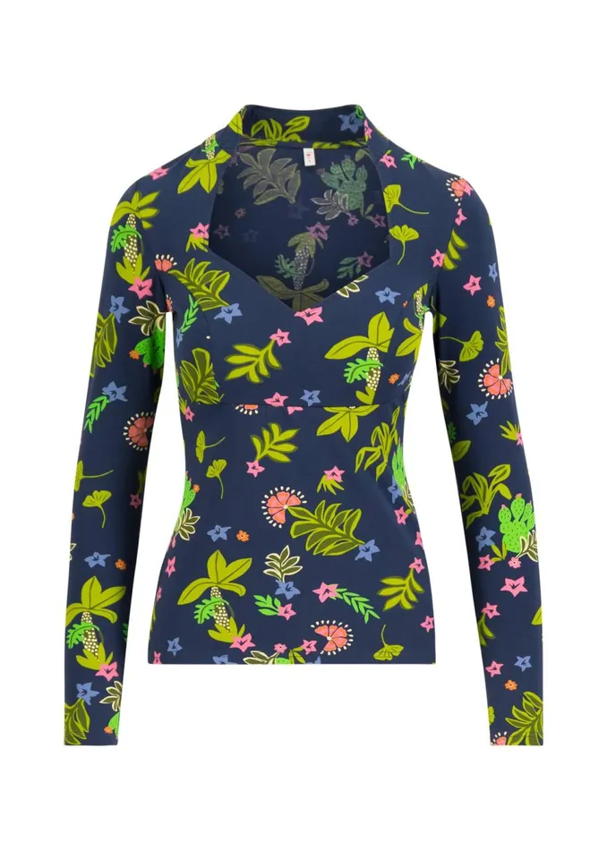Blutsgeschwister Longsleeve Miraculous Power Blue Women Tops