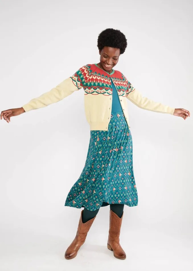 Blutsgeschwister Midi Skirt Sing And Swing Green Women Skirts