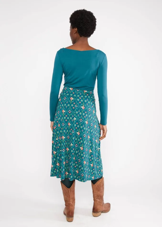 Blutsgeschwister Midi Skirt Sing And Swing Green Women Skirts