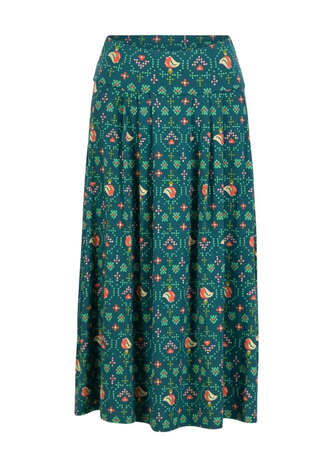 Blutsgeschwister Midi Skirt Sing And Swing Green Women Skirts