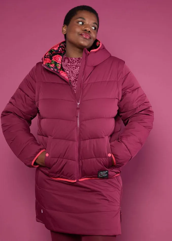 Blutsgeschwister Quilted Jacket No Down Wizard Red Women Jackets and Coats