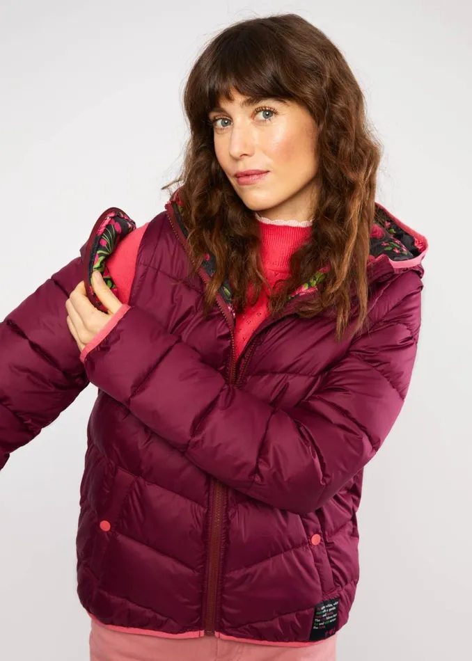 Blutsgeschwister Quilted Jacket No Down Wizard Red Women Jackets and Coats