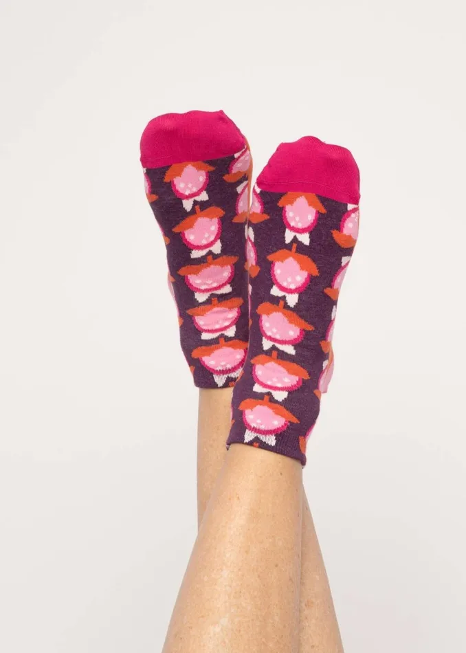 Blutsgeschwister Socks Sensation Steps Snkr Purple Women Socks