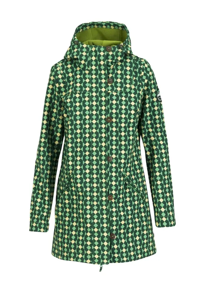 Blutsgeschwister Soft Shell Jacket Wild Weather Green Women Jackets and Coats