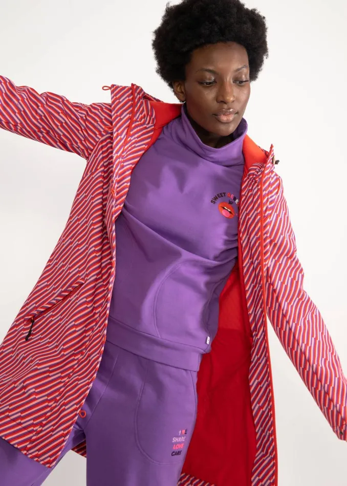 Blutsgeschwister Soft Shell Jacket Wild Weather Purple Women Jackets and Coats