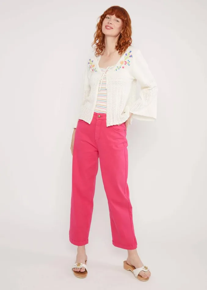 Blutsgeschwister Summer Cardigan Sunset Wings White Women Cardigans