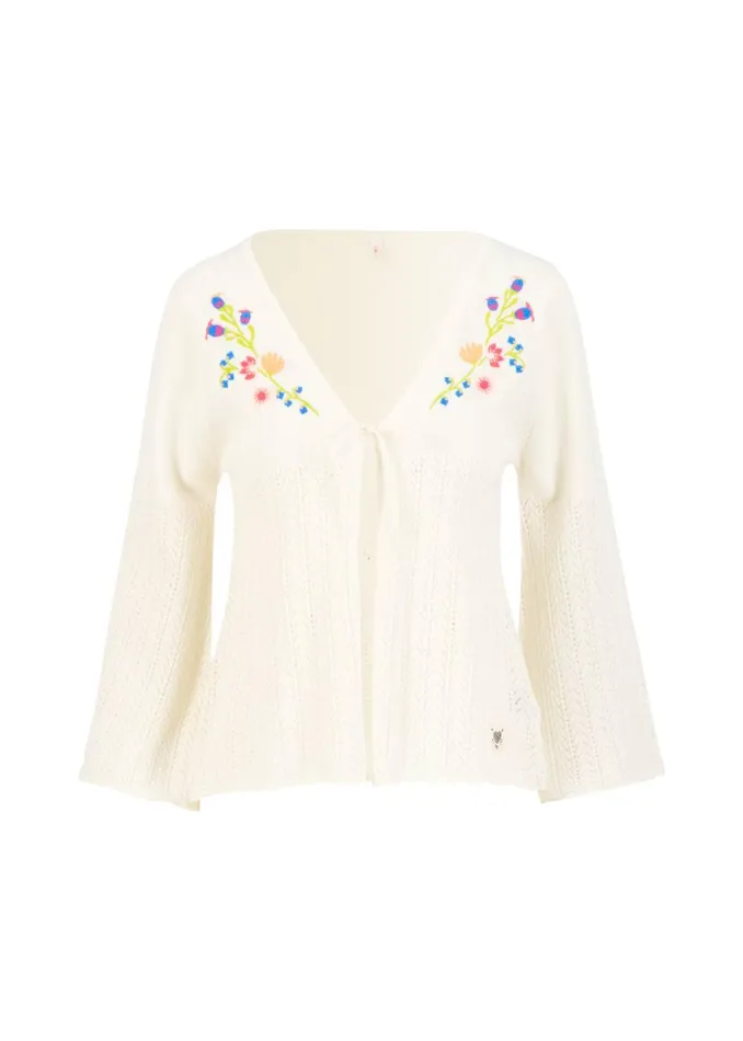Blutsgeschwister Summer Cardigan Sunset Wings White Women Cardigans