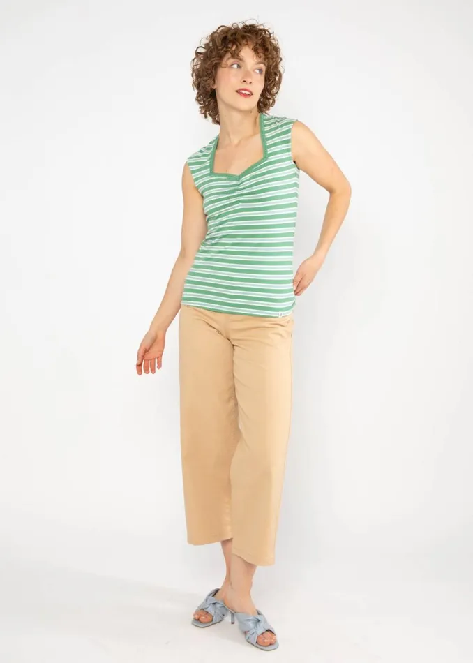 Blutsgeschwister Summer Top Let Romance Rule Green Women Tops