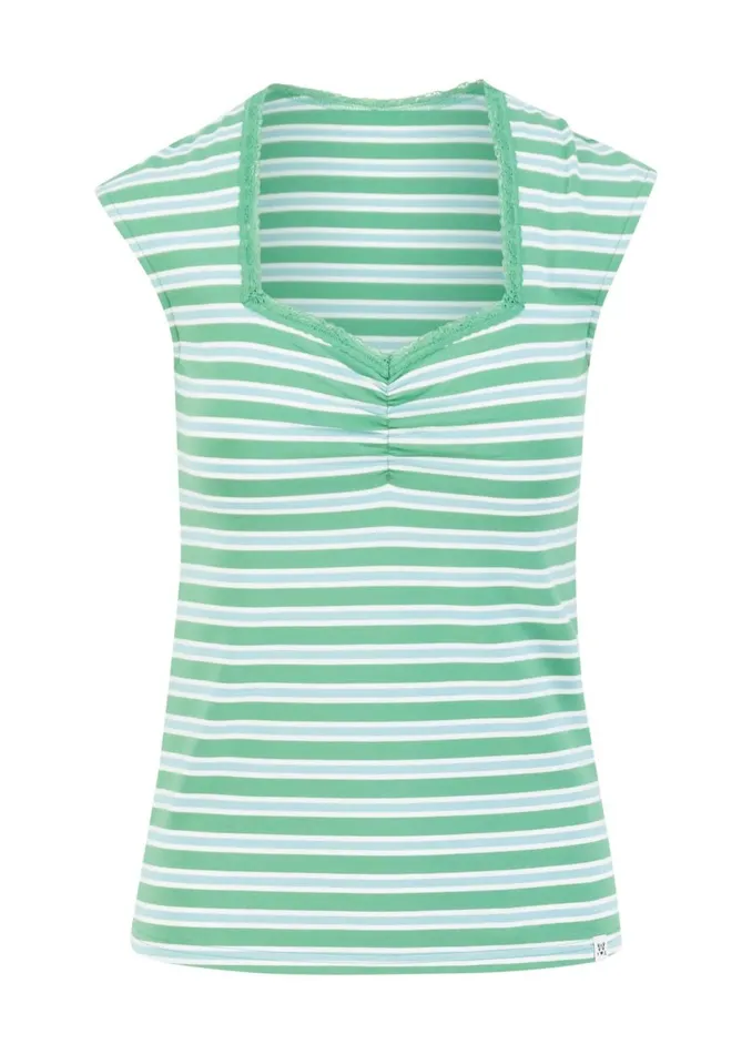 Blutsgeschwister Summer Top Let Romance Rule Green Women Tops