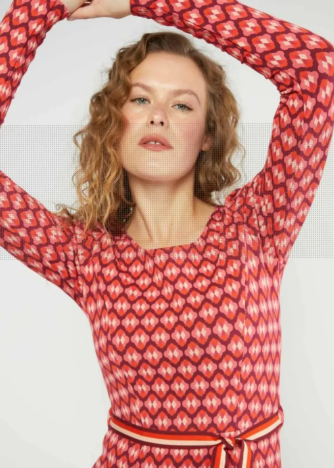 Blutsgeschwister Sweat Dress Trs Charmeuse Red Women Dresses