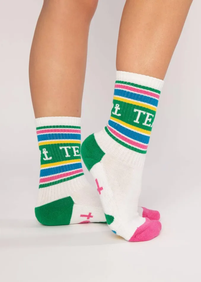 Blutsgeschwister Tennis Socks Sensational Steps Team White Women Socks