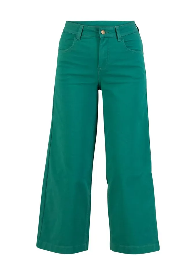 Blutsgeschwister Trousers High Waist Culotte Green Women Trousers