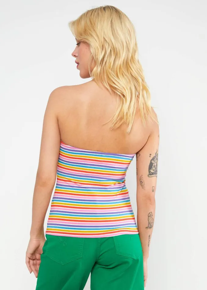 Blutsgeschwister Tube Top Summertime Tube Purple Women Tops