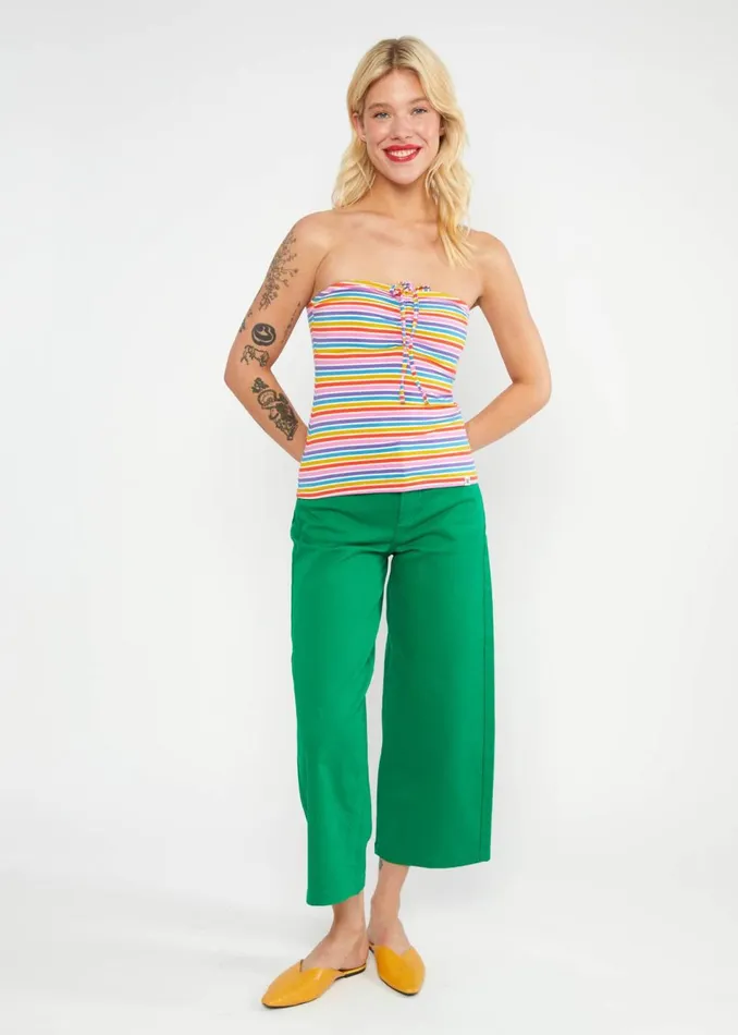 Blutsgeschwister Tube Top Summertime Tube Purple Women Tops