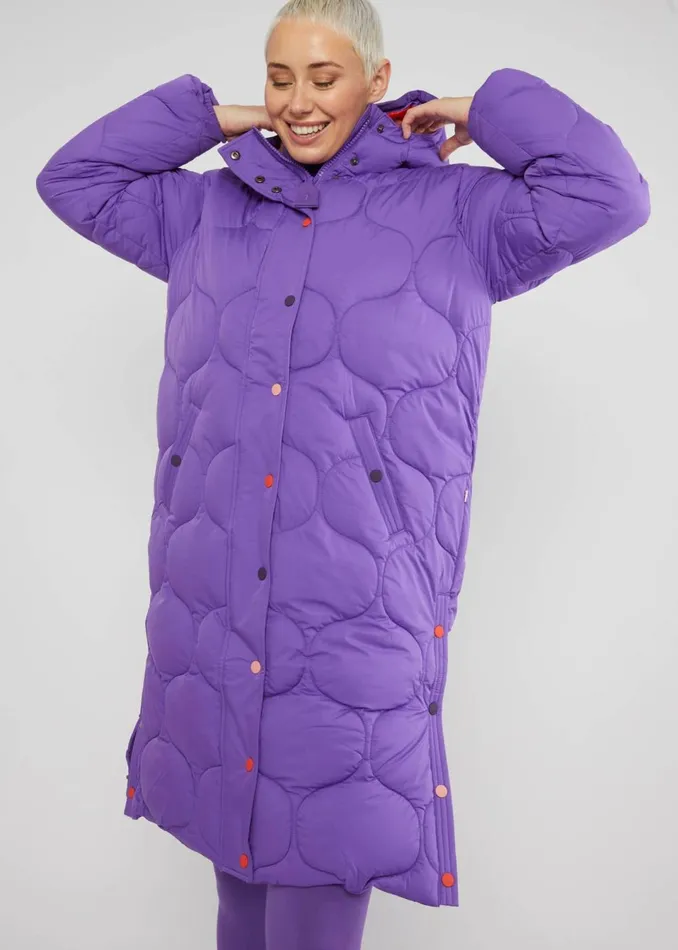 Blutsgeschwister Winter Parka No Down Mister Purple Women Jackets and Coats