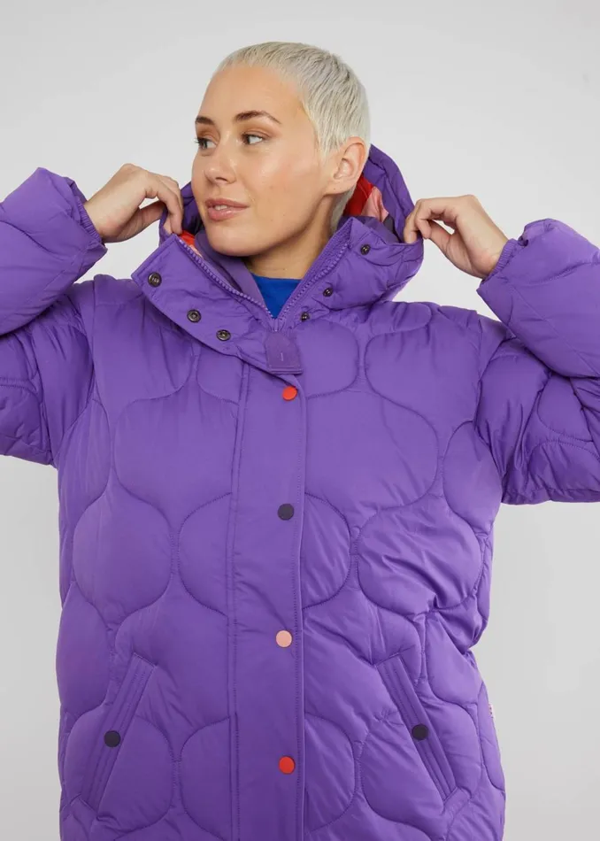 Blutsgeschwister Winter Parka No Down Mister Purple Women Jackets and Coats