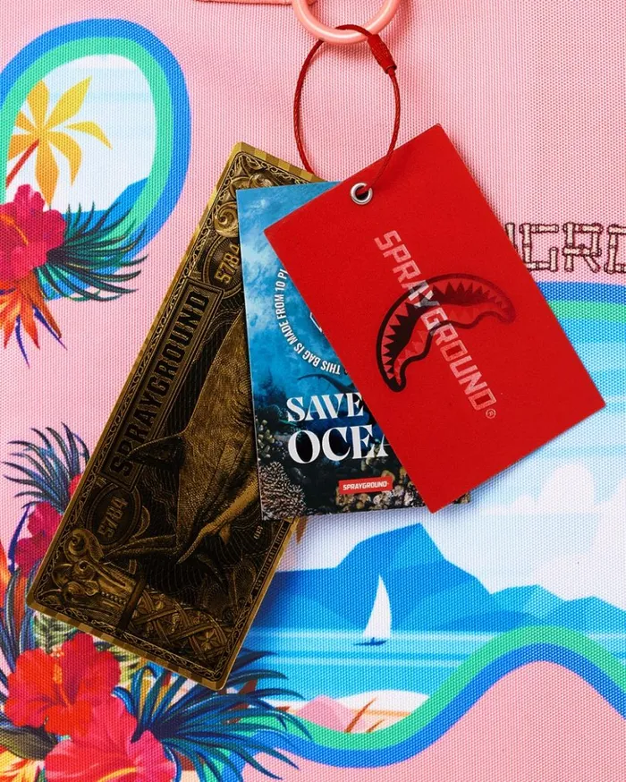 BORA BORA SHARK ISLAND VILLA BEACH TOTE Bags SPRAYGROUND
