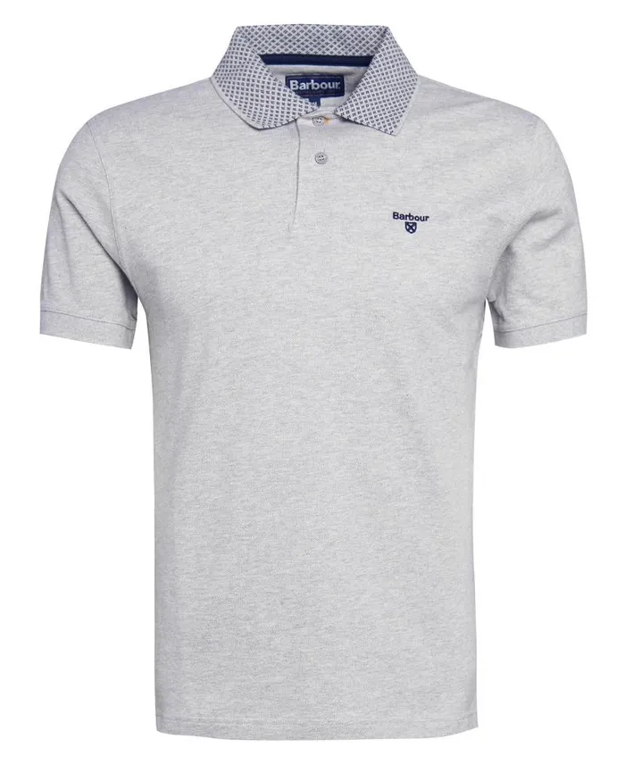 Bothain Polo Shirt Grey Marl Men Barbour Polo Shirts