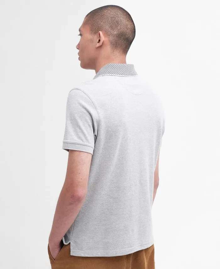 Bothain Polo Shirt Grey Marl Men Barbour Polo Shirts
