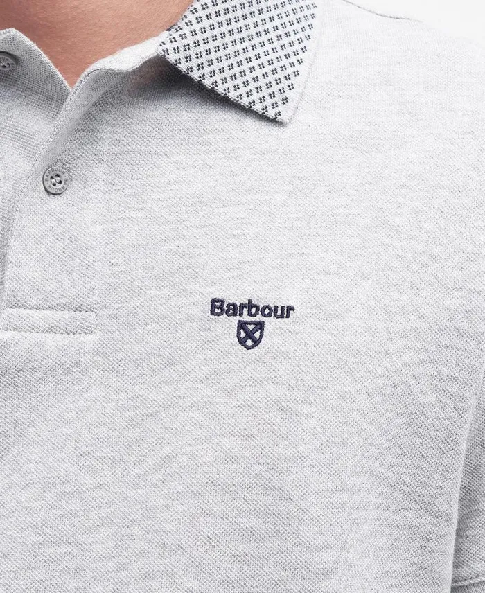 Bothain Polo Shirt Grey Marl Men Barbour Polo Shirts