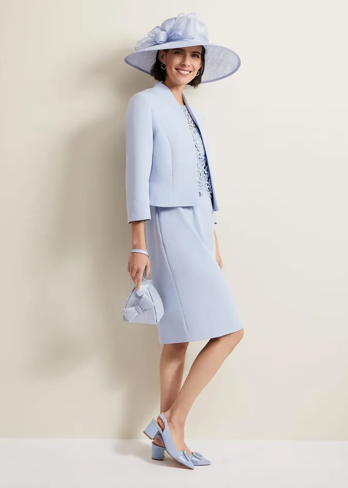 Bow Front Top Handle Bag Pale Blue Women Phase Eight Bags and Clutches
