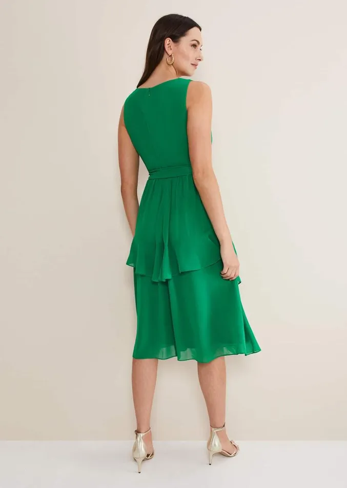 Breesha Green Midaxi Dress Grass Green Women Phase Eight Dresses