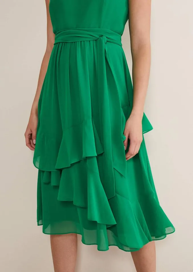 Breesha Green Midaxi Dress Grass Green Women Phase Eight Dresses