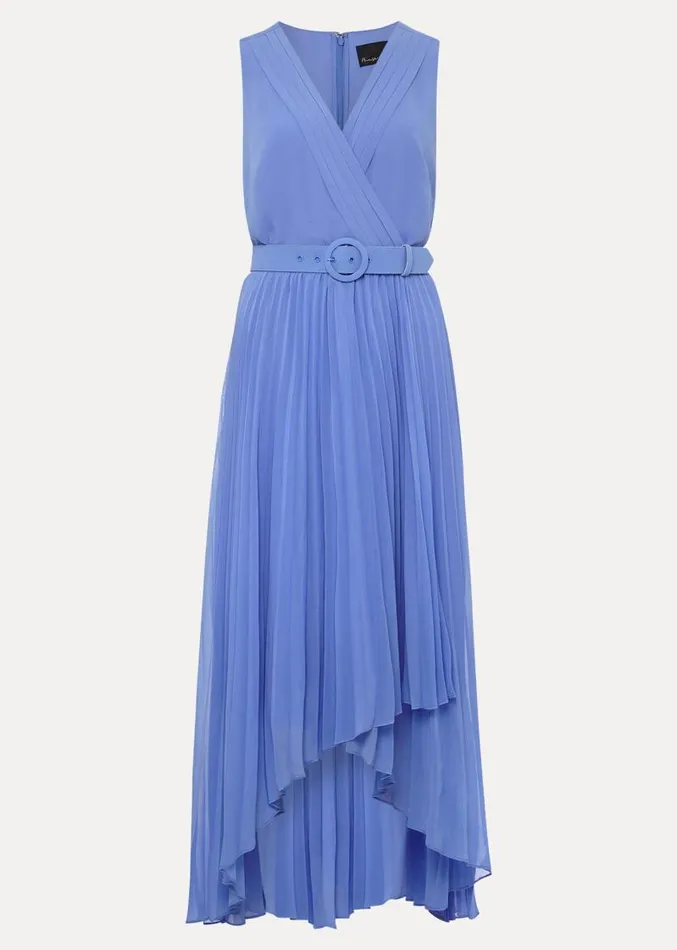Brianna Pleated Midaxi Dress Cornflower Women Phase Eight Dresses