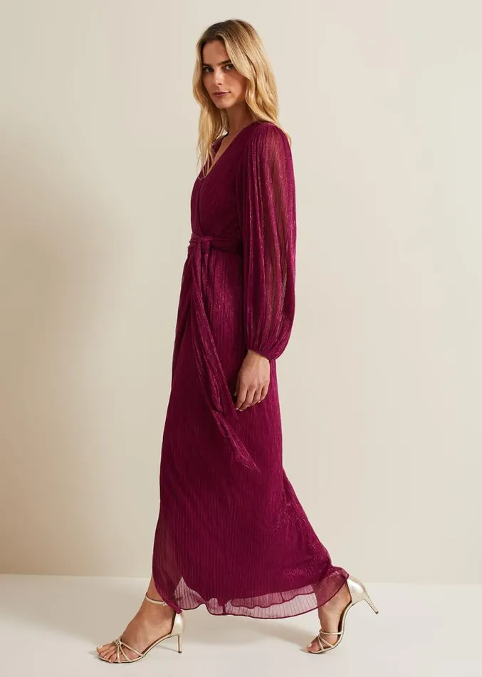 Brielle Wrap Maxi Dress Pink Women Phase Eight Dresses