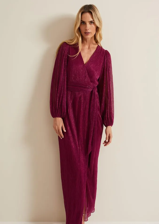Brielle Wrap Maxi Dress Pink Women Phase Eight Dresses