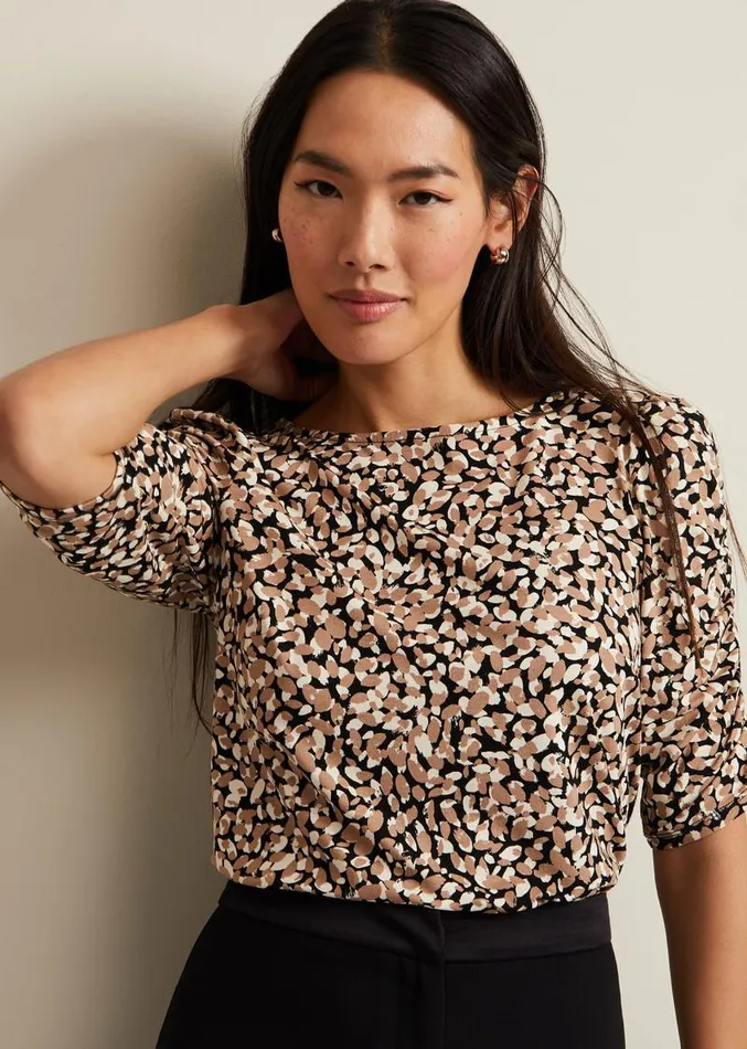 Brooke Print Top Multicoloured Women Phase Eight Tops and TShirts