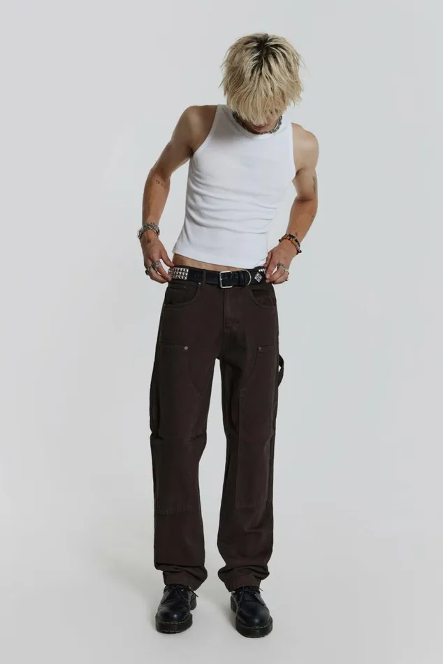 Brown Carpenter Jeans In Skate Fit Men Jaded London Jeans