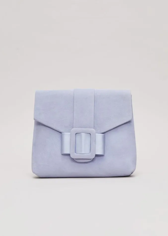 Buckle Front Clutch Bag Pale Blue Women Phase Eight Bags and Clutches
