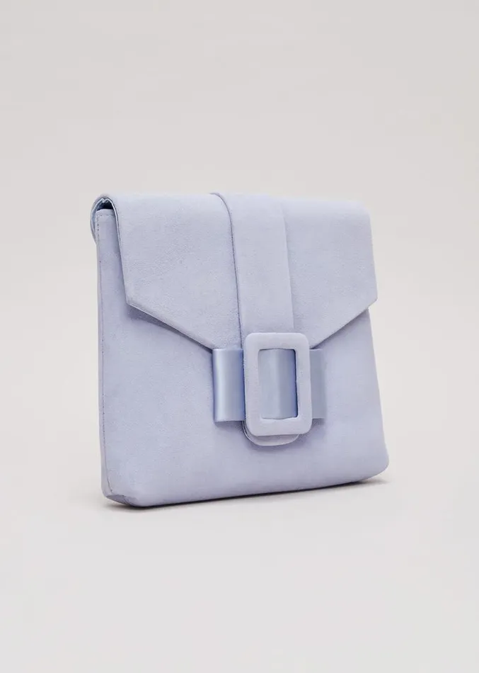Buckle Front Clutch Bag Pale Blue Women Phase Eight Bags and Clutches