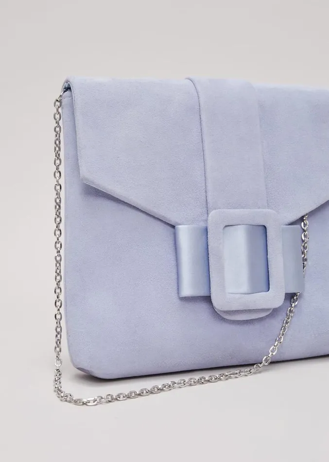 Buckle Front Clutch Bag Pale Blue Women Phase Eight Bags and Clutches