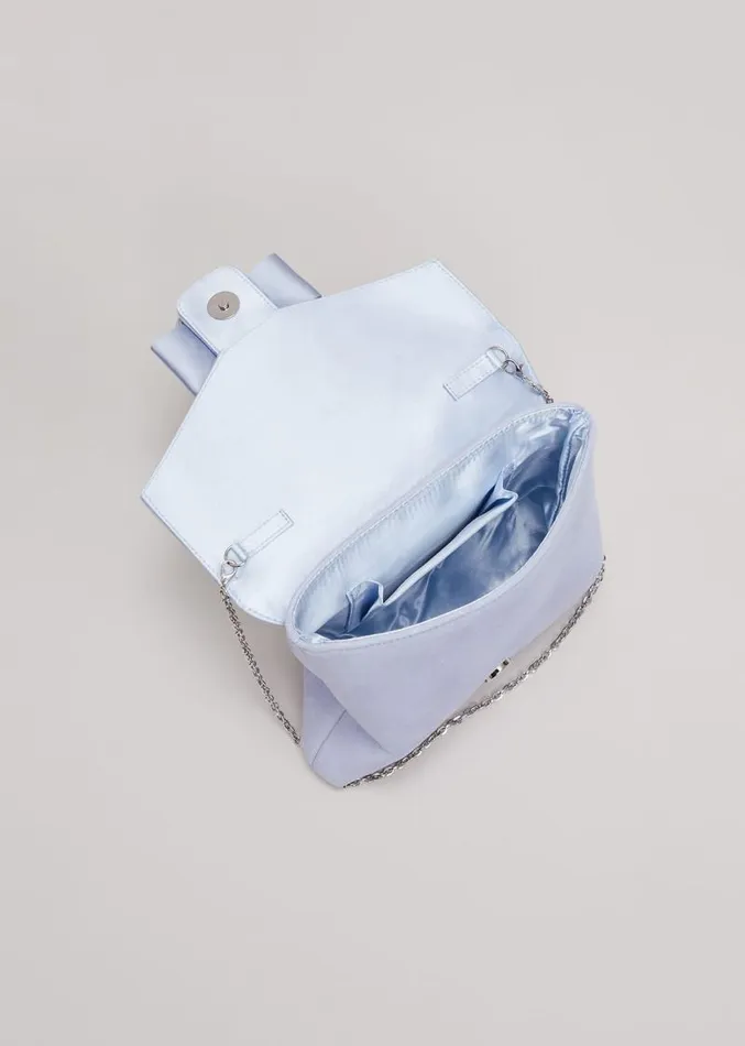 Buckle Front Clutch Bag Pale Blue Women Phase Eight Bags and Clutches