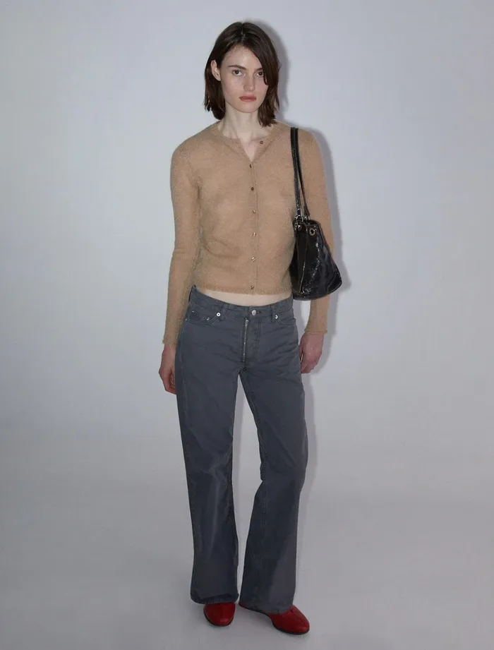 Button Alone Light Brown Women Paloma Wool Knits Button Alone Light Brown Women Paloma Wool Knits