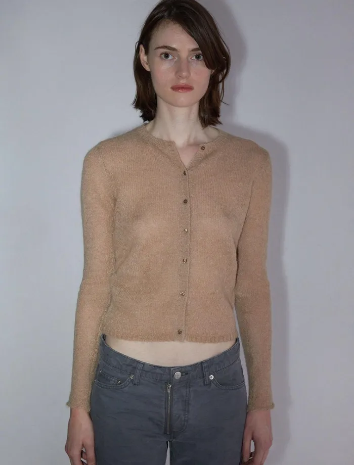 Button Alone Light Brown Women Paloma Wool Knits Button Alone Light Brown Women Paloma Wool Knits