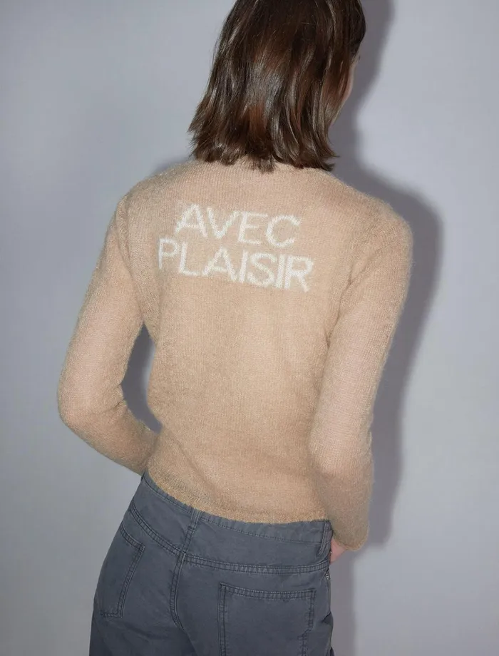 Button Alone Light Brown Women Paloma Wool Knits Button Alone Light Brown Women Paloma Wool Knits