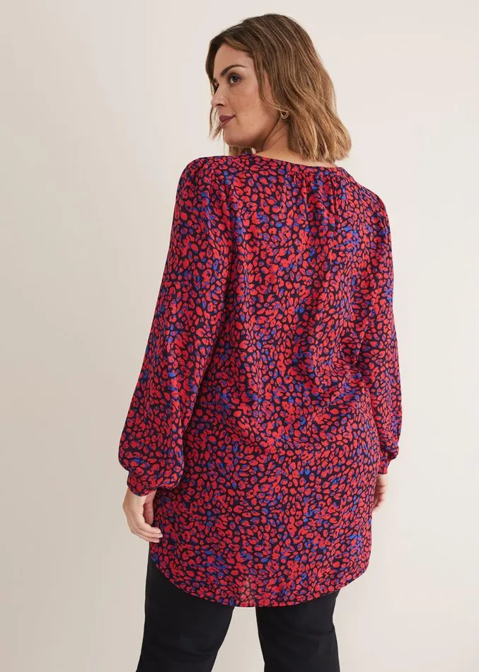 Caelen Printed Tunic Blouse Terracotta Women Phase Eight Shirts and Blouses